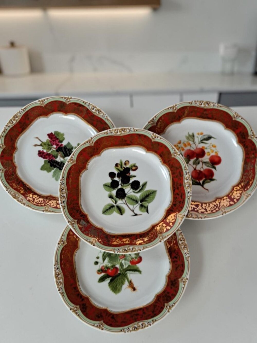 Set Of 4 - ANDREA By Sadek Winterthur Soup Bowls 8.5"